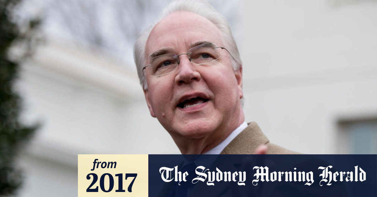 White House member Tom Price to refund government for charter
